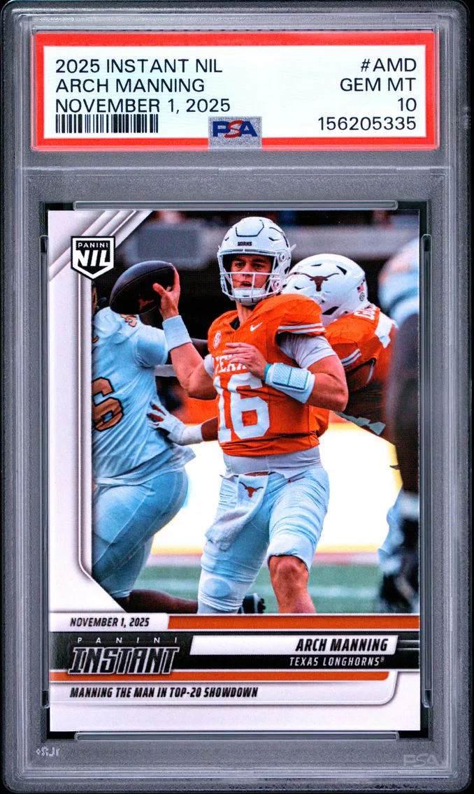 2025 #AMD Arch Manning PSA 10 Panini Instant Nil College Football