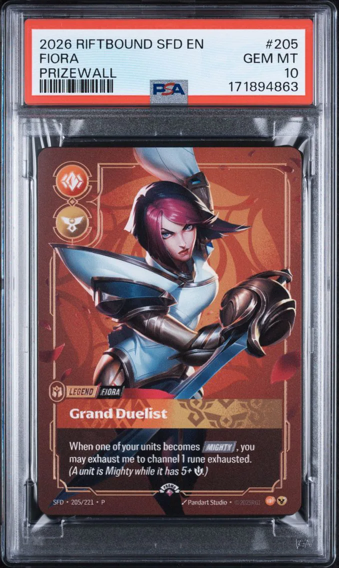 2026 #205 Fiora - Grand Duelist PSA 10 Riftbound: League of Legends Sfd-Spiritforged Plated Legends