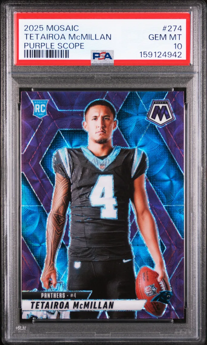 2025 #274 Tetairoa Mcmillan PSA 10 Panini Mosaic