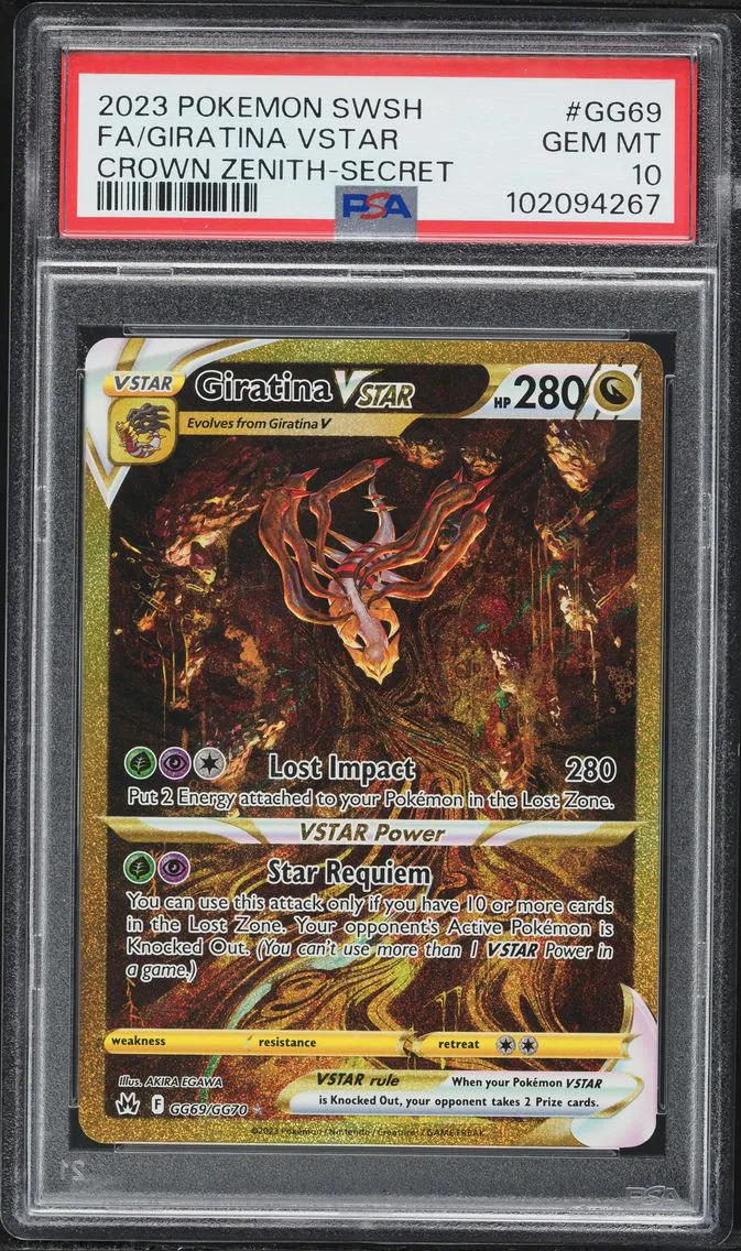 2023 #GG69 Full Art/Giratina Vstar PSA 10 Sword and Shield Crown Zenith Pokemon