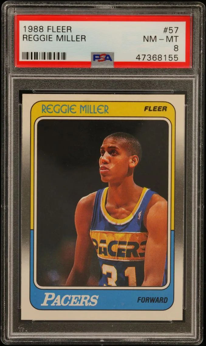 1988 #57 Reggie Miller PSA 8 Fleer
