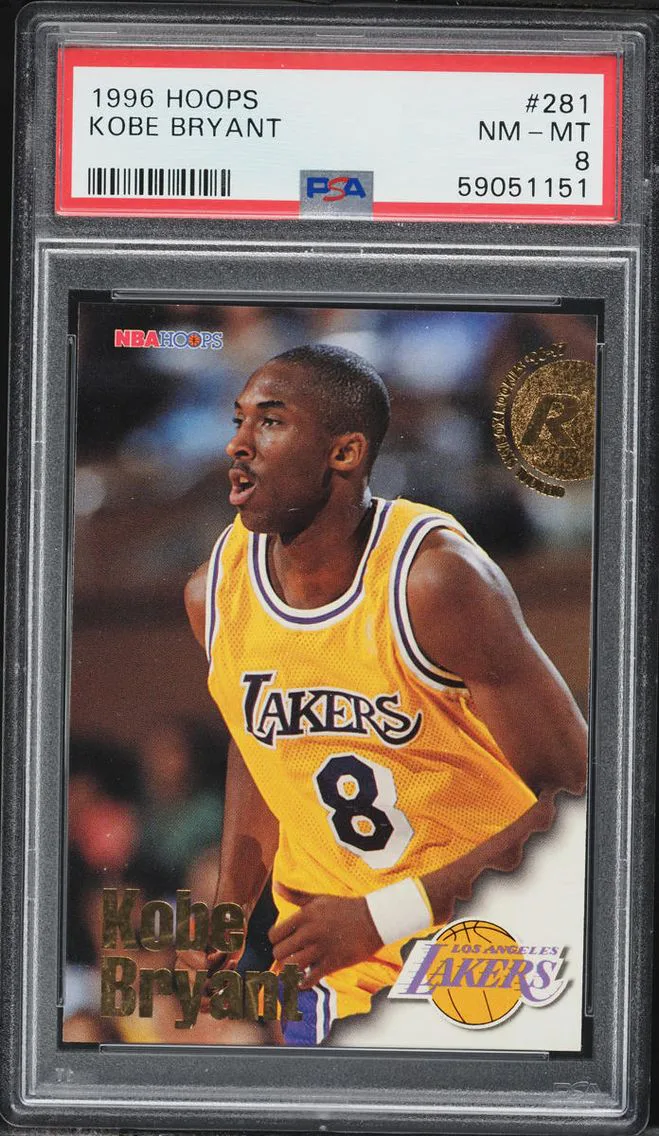 1996 Hoops Kobe Bryant ROOKIE #281 PSA 8 NM-MT