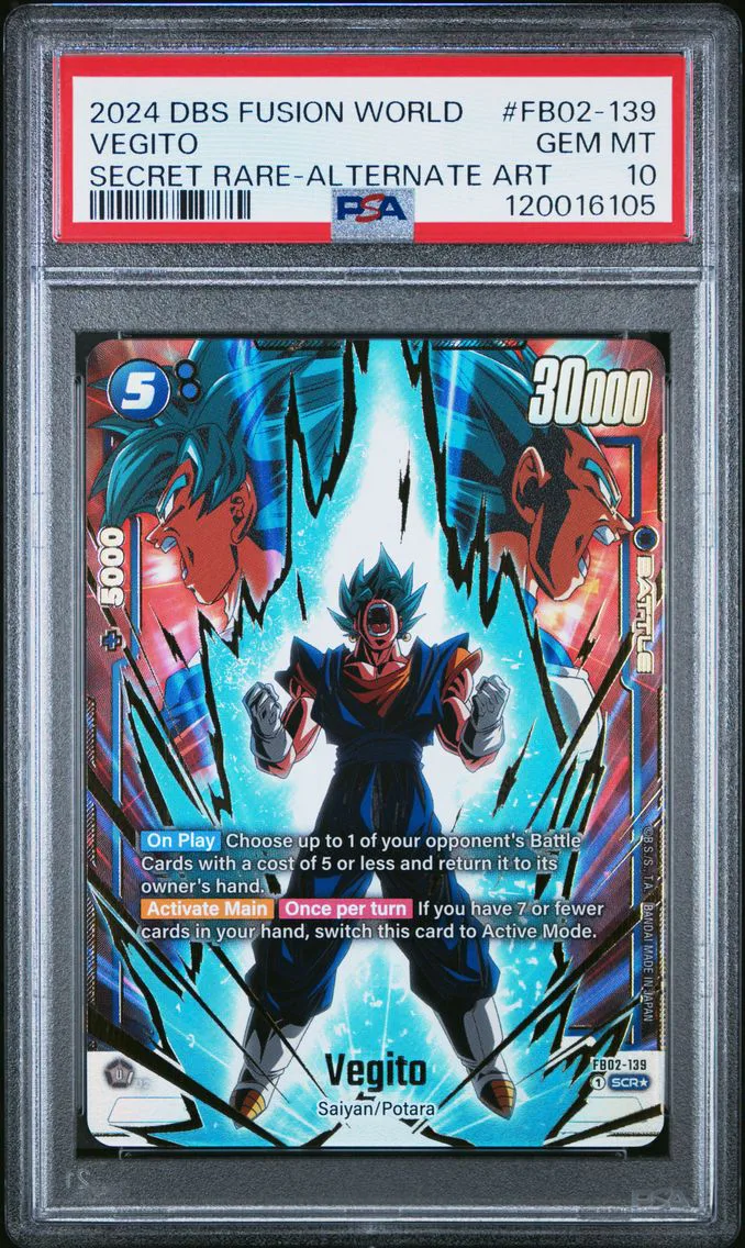 2024 #FB02-139 Vegito PSA 10 Dragon Ball Super Card Game Fusion World Blazing Aura