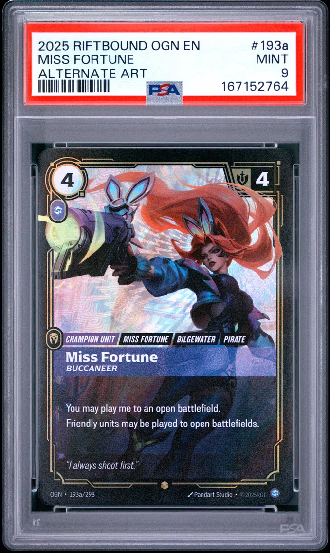 2025 #193a Miss Fortune - Buccaneer PSA 9 Riftbound: League of Legends Ogn-Origins