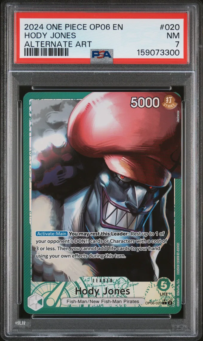 2024 #020 Hody Jones PSA 7 One Piece OP06-Wings of the Captain