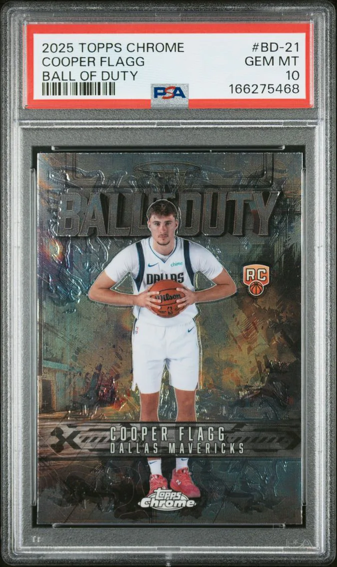 2025 #BD-21 Cooper Flagg PSA 10 Topps Chrome Ball of Duty