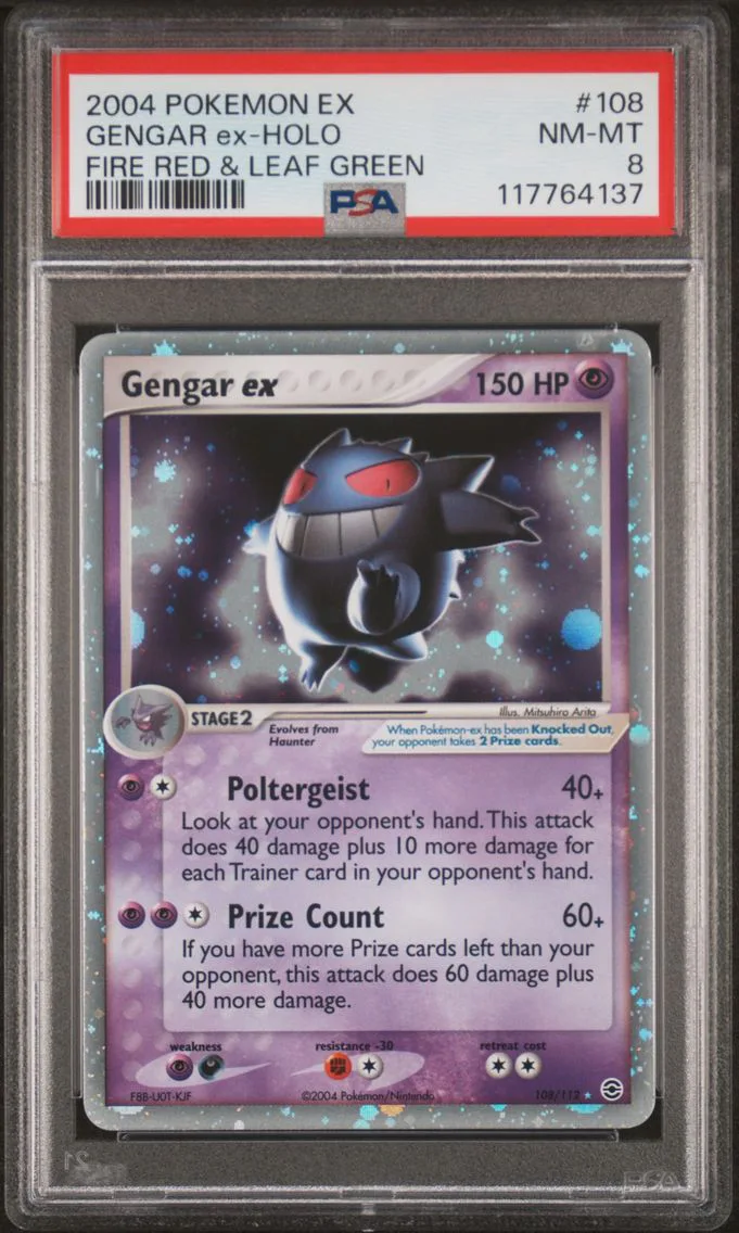 2004 #108 Gengar EX-Holo PSA 8 E