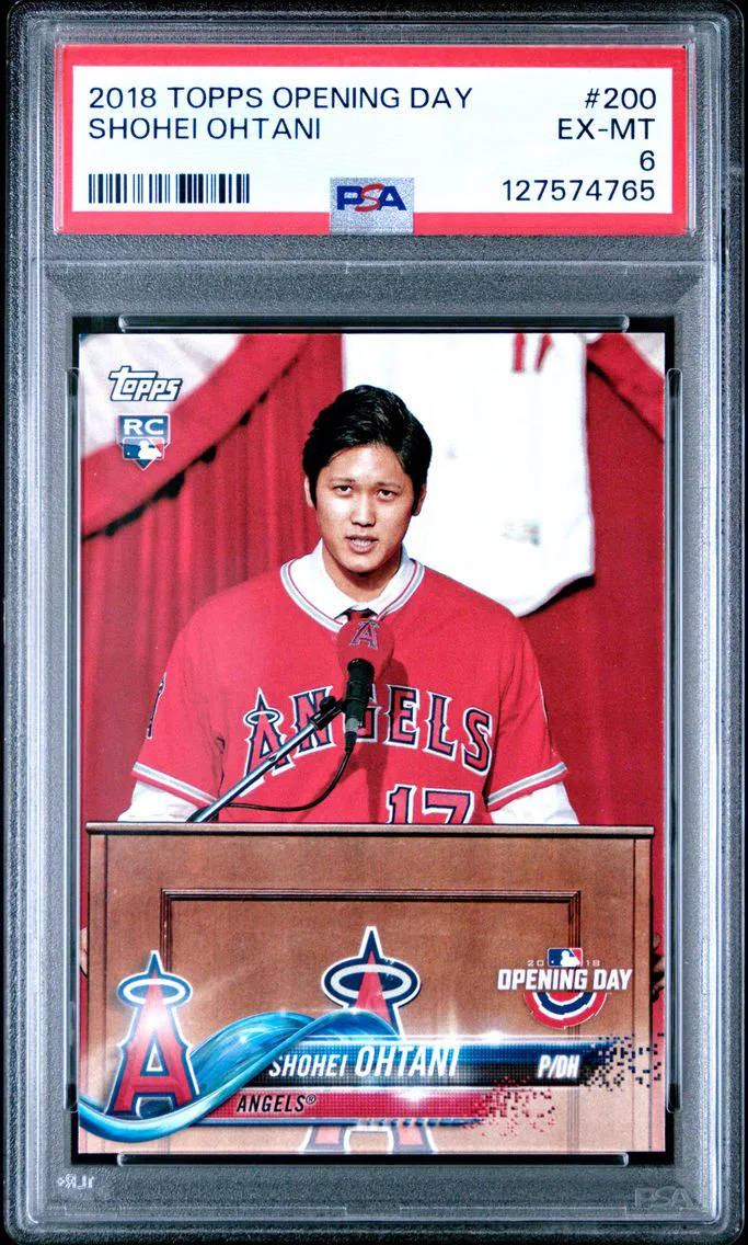 2018 #200 Shohei Ohtani PSA 6 Topps Opening Day