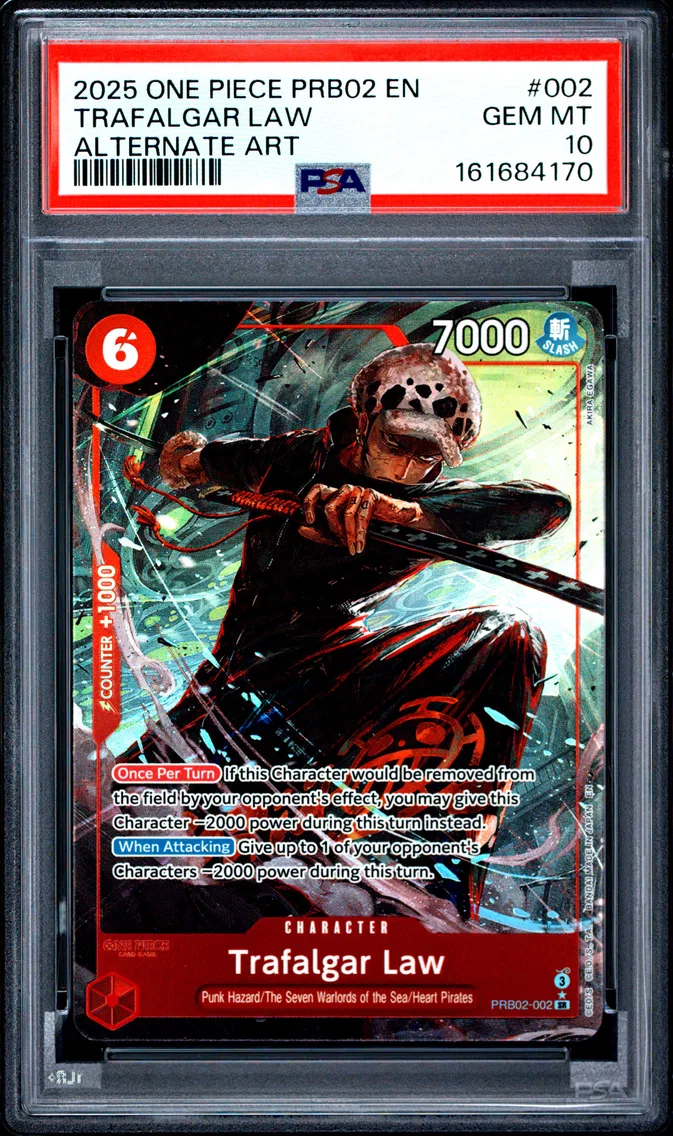 2025 #002 Trafalgar Law PSA 10 One Piece PRB02-Premium Booster -One Piece Card the Best- Vol.2