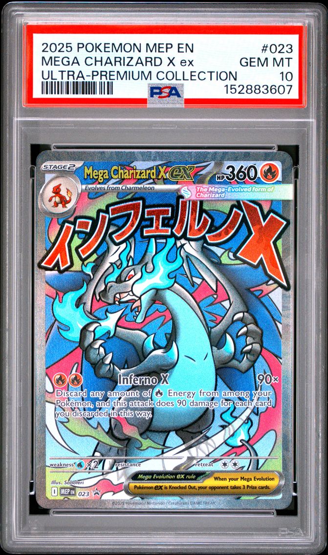 2025 #023 Mega Charizard X EX PSA 10 Mep EN-Me Black Star Promo