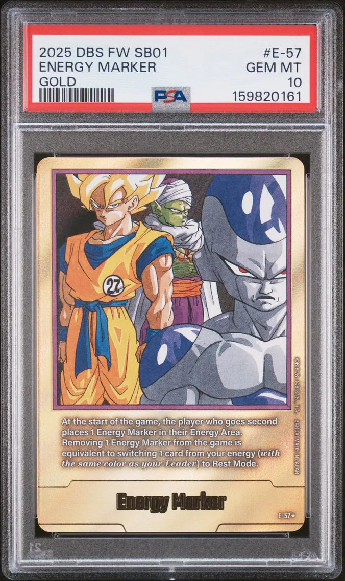 2025 #E-57 Energy Marker PSA 10 Dragon Ball Super Card Game Fusion World Manga Booster 01