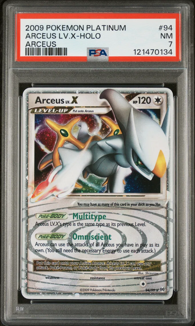 2009 Pokemon Platinum Arceus Arceus LV.X-Holo Platinum Arceus #94 PSA 7