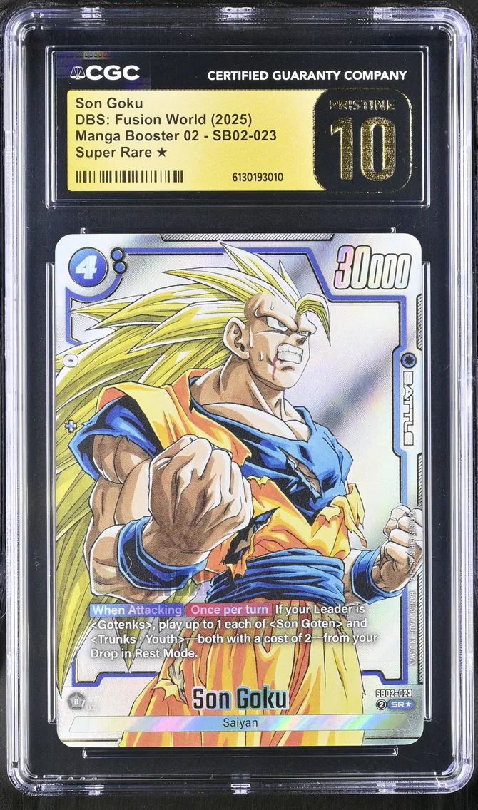 2025 #SB02-023 Son Goku CGC 10 Pristine (SB02) Manga Booster 02 - English