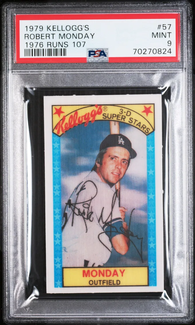 1979 #57 Robert Monday PSA 9 Kellogg's