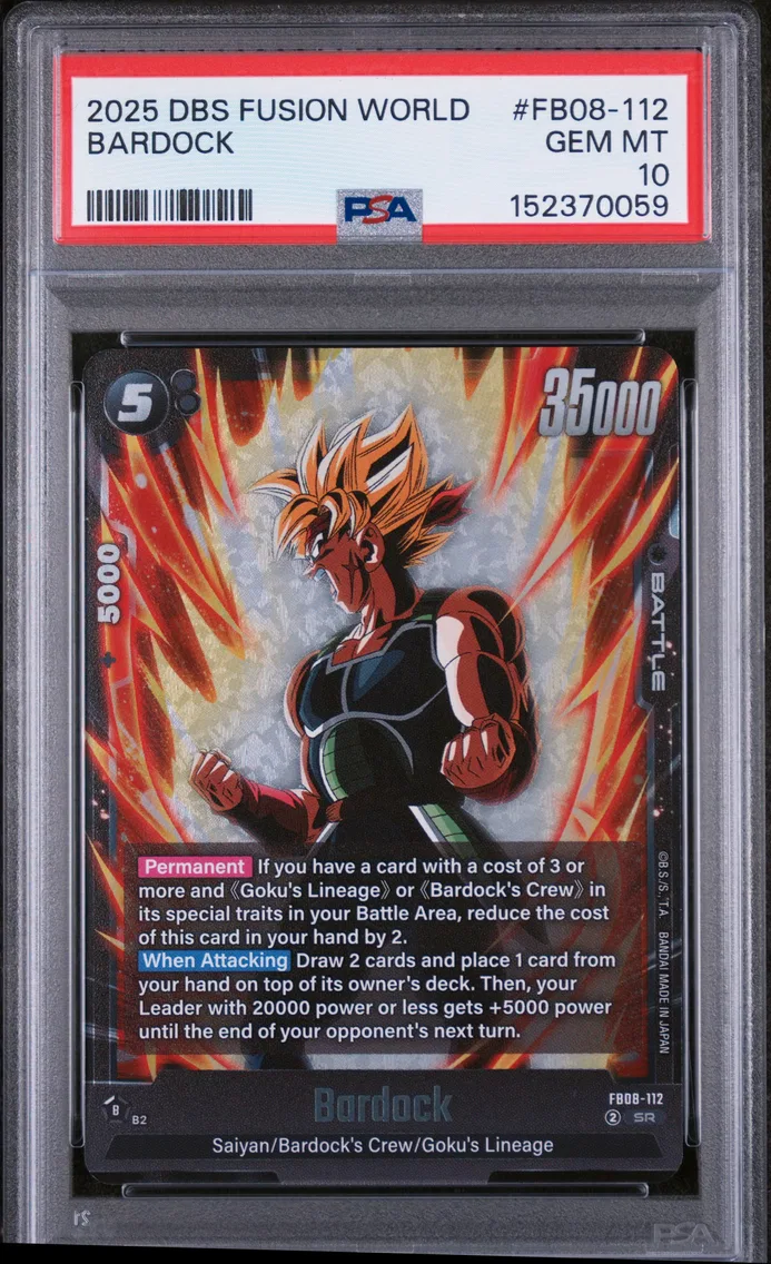 2025 #FB08-112 Bardock PSA 10 Dragon Ball Super Card Game Fusion World Saiyan's Pride