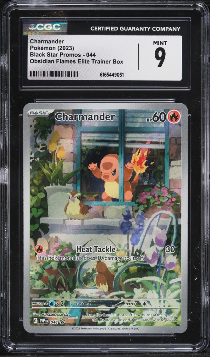 2023 #44 Charmander CGC 9 Pokemon SV Promo Obsidian Flames ETB Full Art