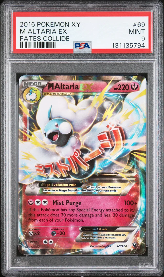 2016 #69 M Altaria EX PSA 9 XY Fates Collide