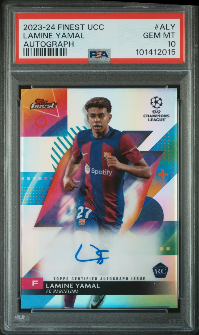 2023 #ALY Lamine Yamal PSA 10 Topps Finest UEFA Club Competitions Autographs