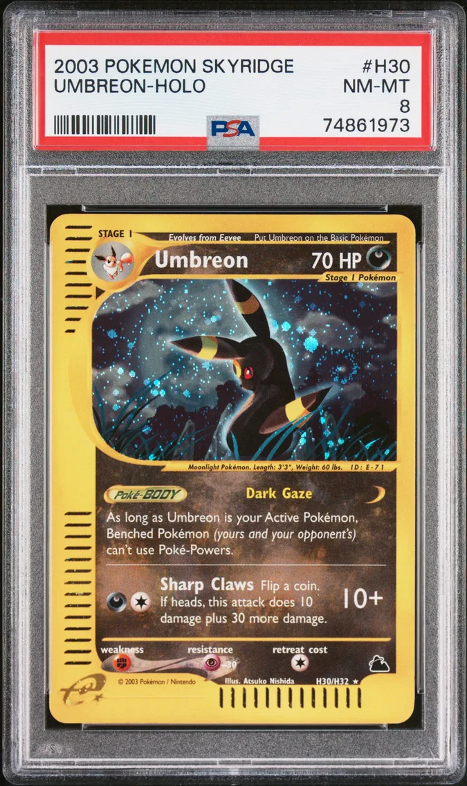 2003 #H30 Umbreon-Holo PSA 8 Skyridge