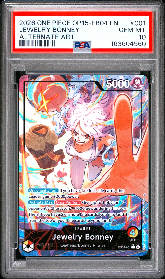 2026 #001 Jewelry Bonney PSA 10 One Piece OP15-EB04-Adventure on Kami's Island