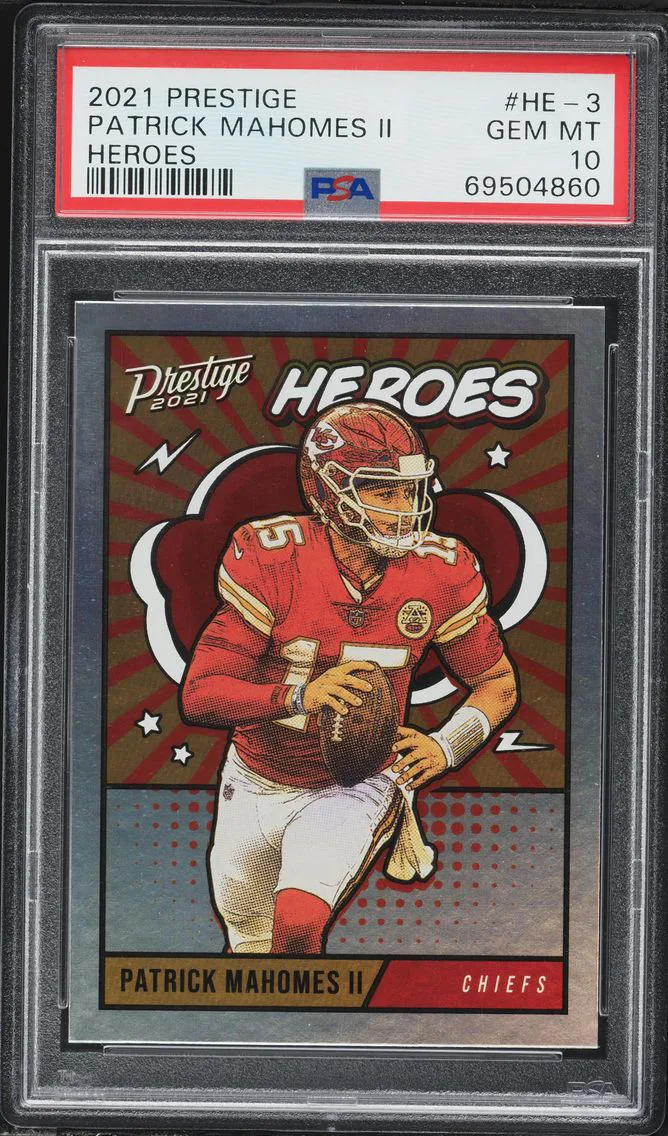 2021 #HE-3 Patrick Mahomes II PSA 10 Panini Prestige Heroes Football