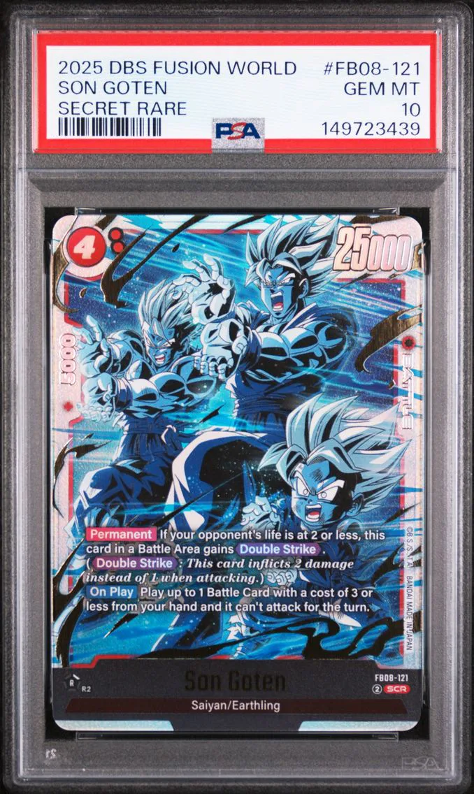 2025 #FB08-121 Son Goten PSA 10 Dragon Ball Super Card Game Fusion World Saiyan's Pride