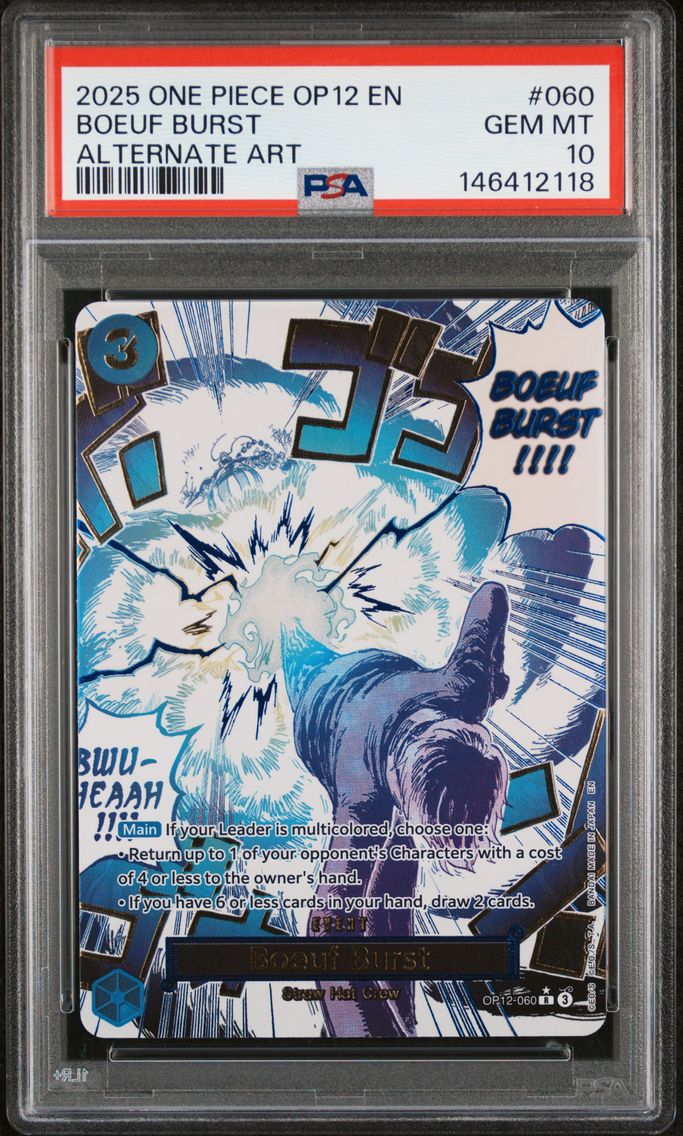 2025 #060 Boeuf Burst PSA 10 One Piece OP12-Legacy of the Master