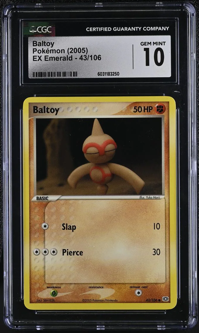 2005 #43 Baltoy CGC 10 EX Emerald - English