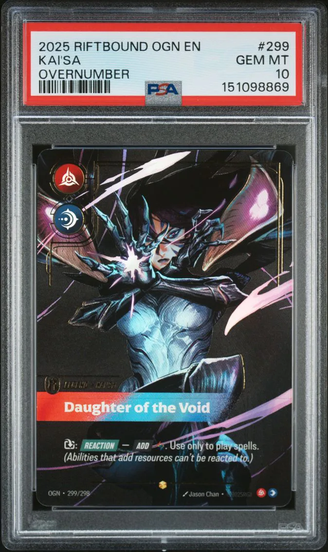 2025 #299 Kai'SA - Daughter of the Void PSA 10 Riftbound: League of Legends Ogn-Origins