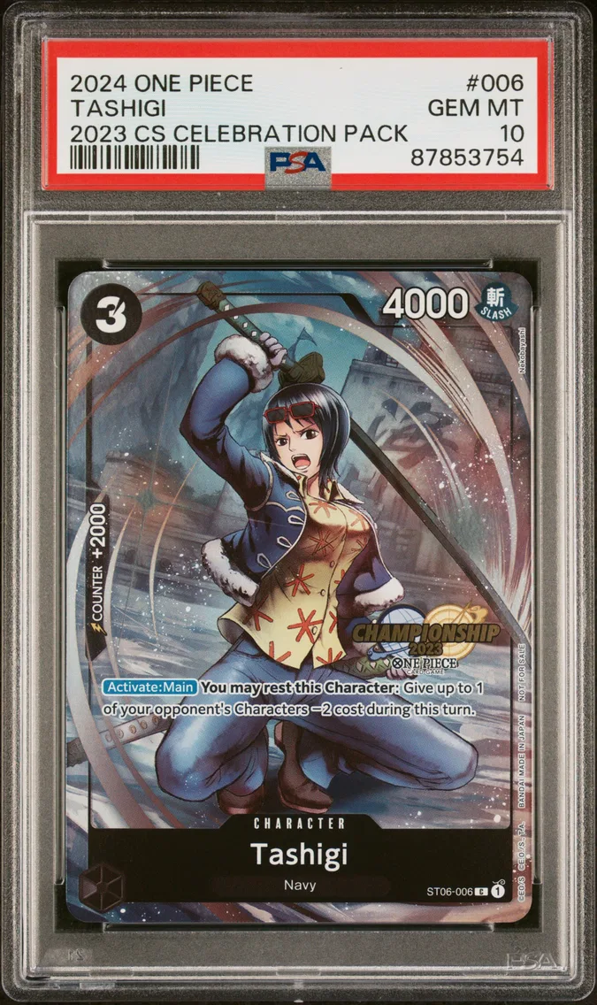 2024 #006 Tashigi PSA 10 One Piece Championship 2023 Celebration Pack