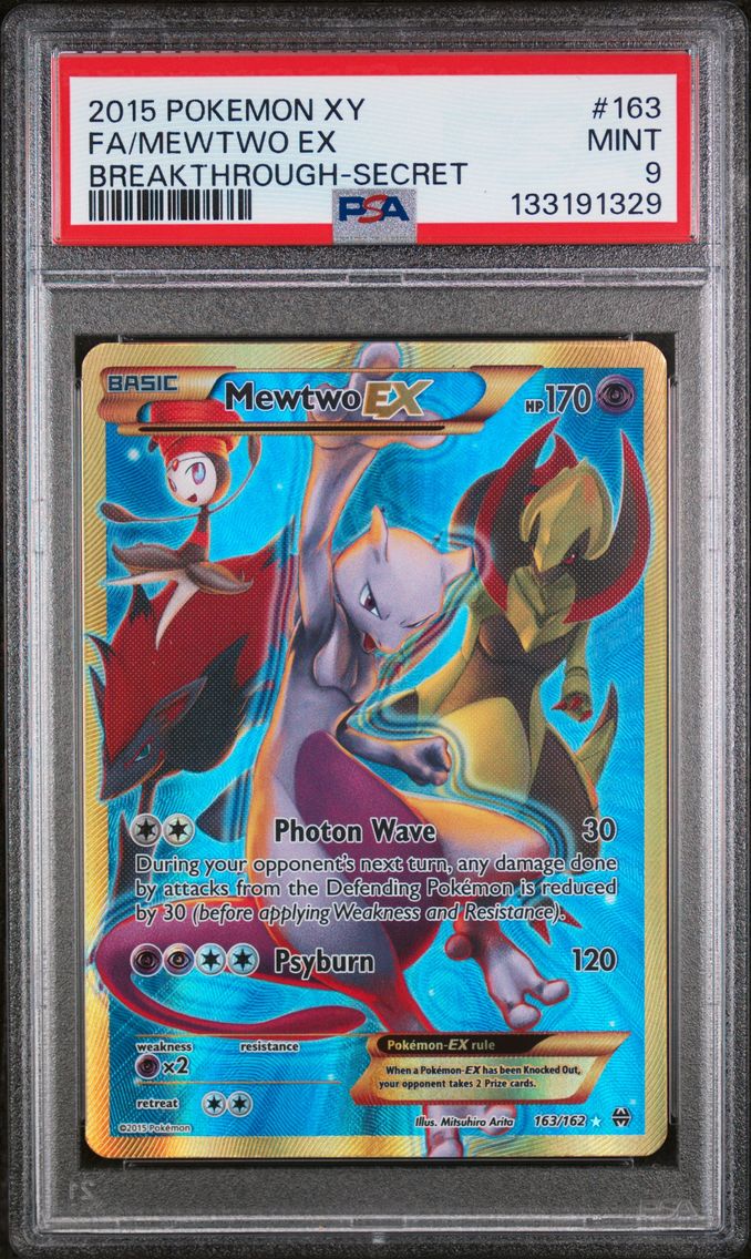 2015 #163 Full Art/Mewtwo EX PSA 9 XY Breakthrough