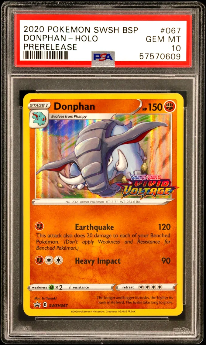 2020 #067 Donphan-Holo PSA 10 Swsh Black Star Promo