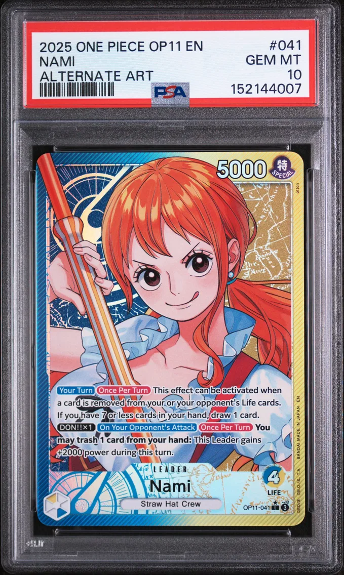 2025 #041 Nami PSA 10 One Piece OP11-A Fist of Divine Speed