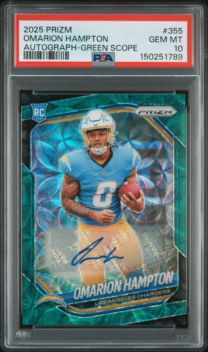 2025 #355 Omarion Hampton PSA 10 Panini Prizm