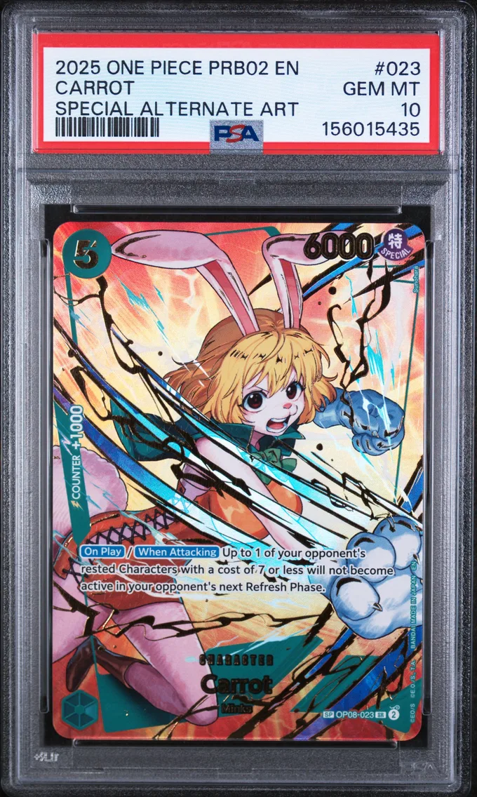 2025 #023 Carrot PSA 10 One Piece PRB02-Premium Booster -One Piece Card the Best- Vol.2