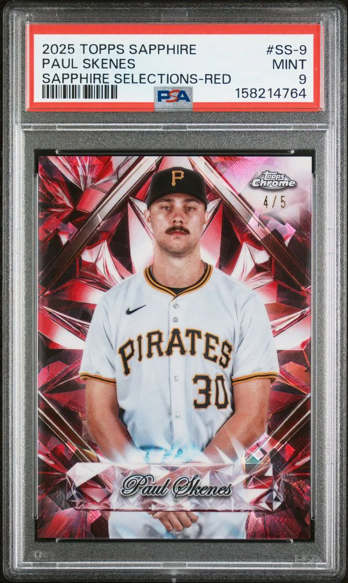2025 #SS-9 Paul Skenes PSA 9 Topps Chrome Sapphire Sapphire Selections
