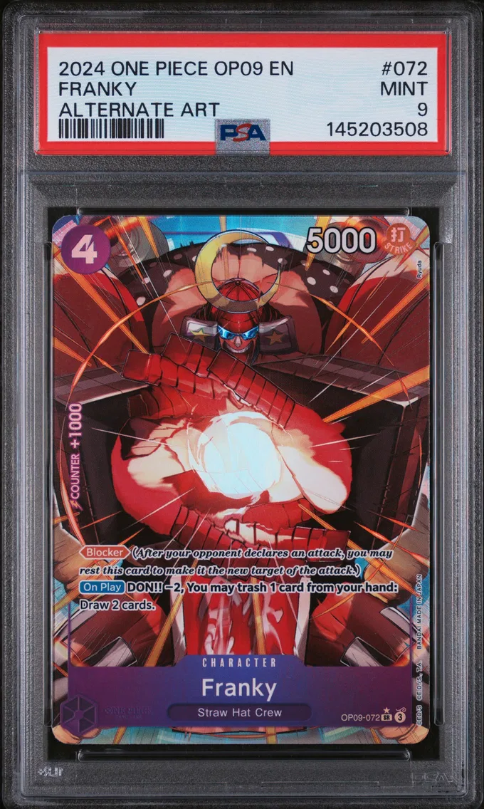 2024 #072 Franky PSA 9 One Piece OP09-Emperors in the New World