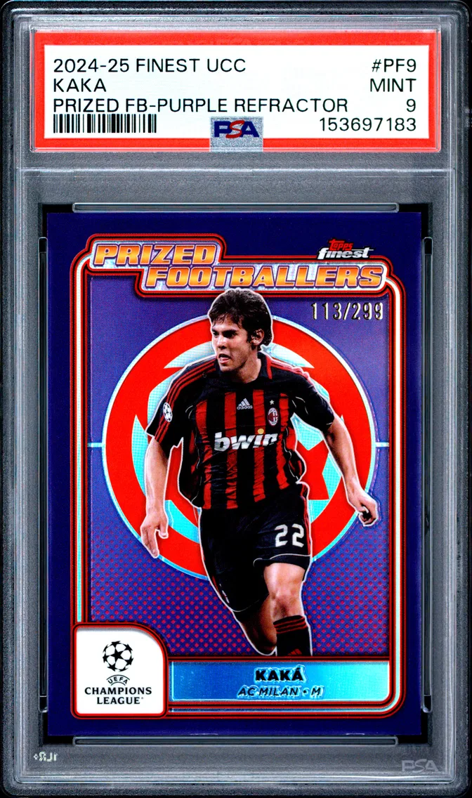 2024 #PF9 Kaka PSA 9 Topps Finest UEFA Club Competitions Prized Footballers