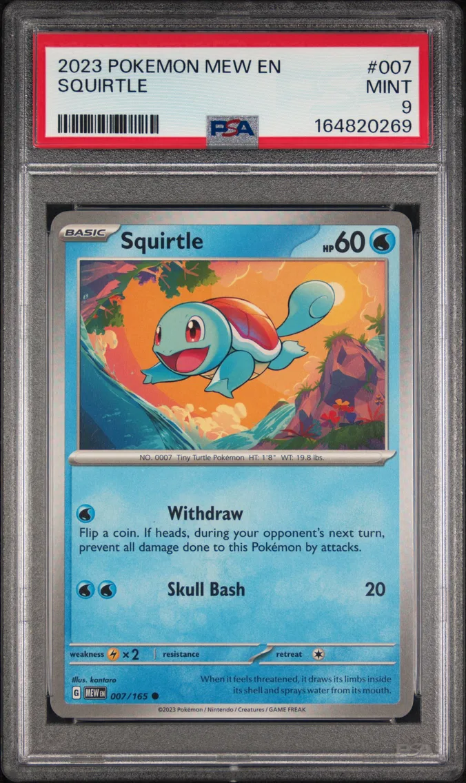 2023 #007 Squirtle PSA 9 Mew EN-151