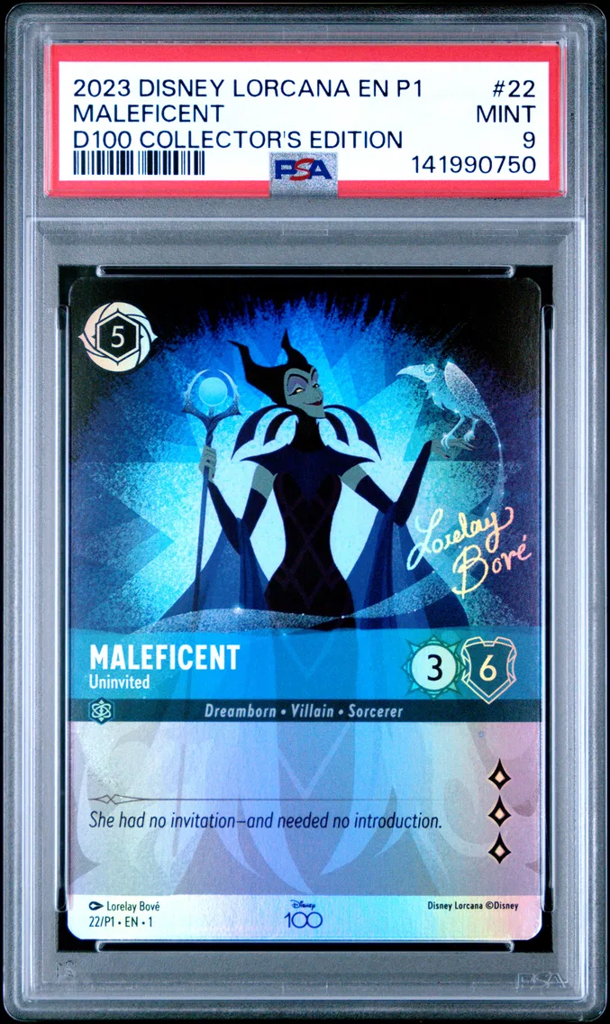 2023 #22 Maleficent - Uninvited PSA 9 Disney Lorcana EN P1-Promo