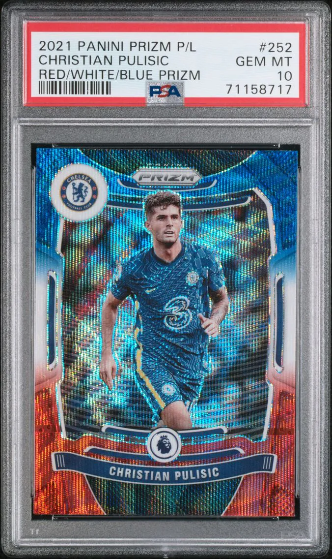 2021 #252 Christian Pulisic PSA 10 Panini Prizm Premier League