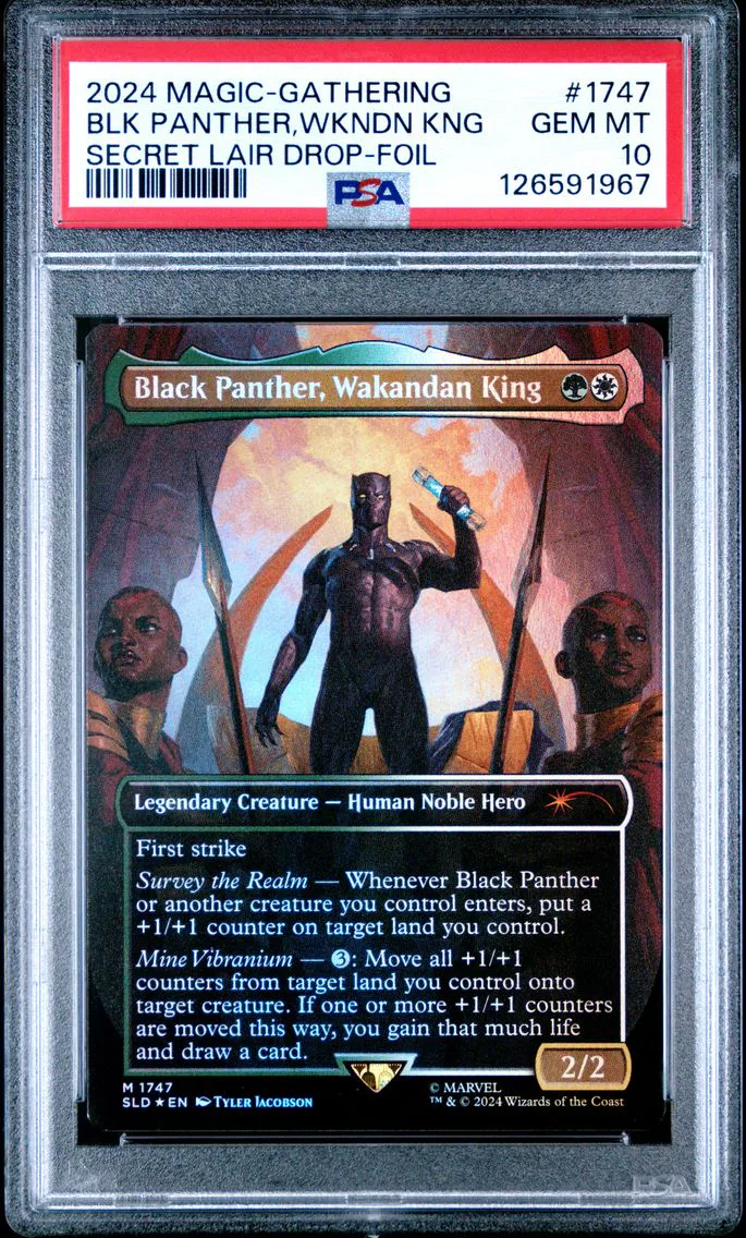 2024 #1747 Black Panther, Wakandan King PSA 10 Secret Lair Drop
