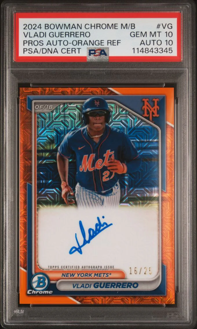 2024 #VG Vladi Guerrero PSA 10 Bowman Mega Box Chrome Bowman Prospect Mega Autographs