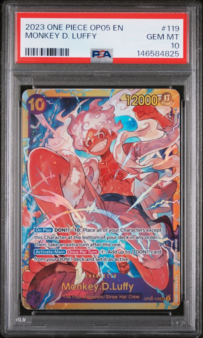 2023 #119 Monkey D. Luffy PSA 10 One Piece OP05-Awakening of the New Era