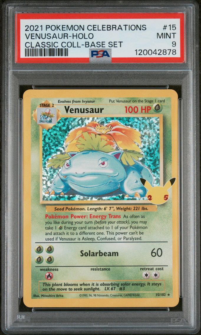 2021 #15 Venusaur-Holo PSA 9 Celebrations Classic Collection Pokemon