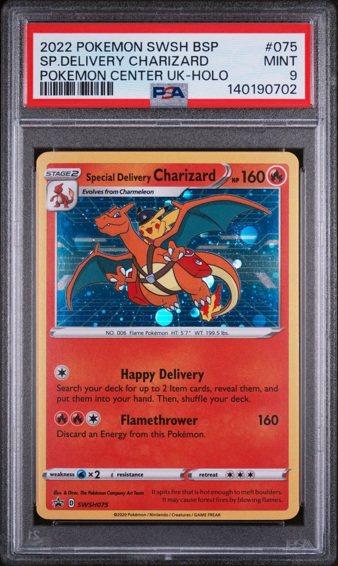 2022 #075 Special Delivery Charizard-Holo PSA 9 Swsh Black Star Promo