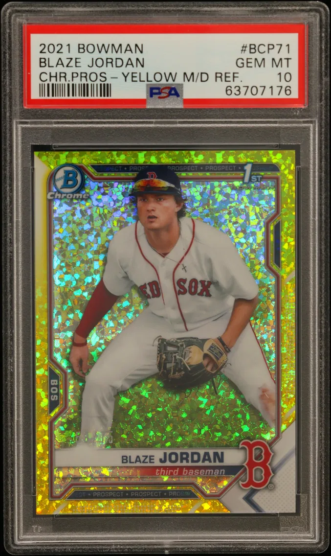 2021 #BCP71 BLAZE JORDAN PSA 10 Bowman Chrome Prospects
