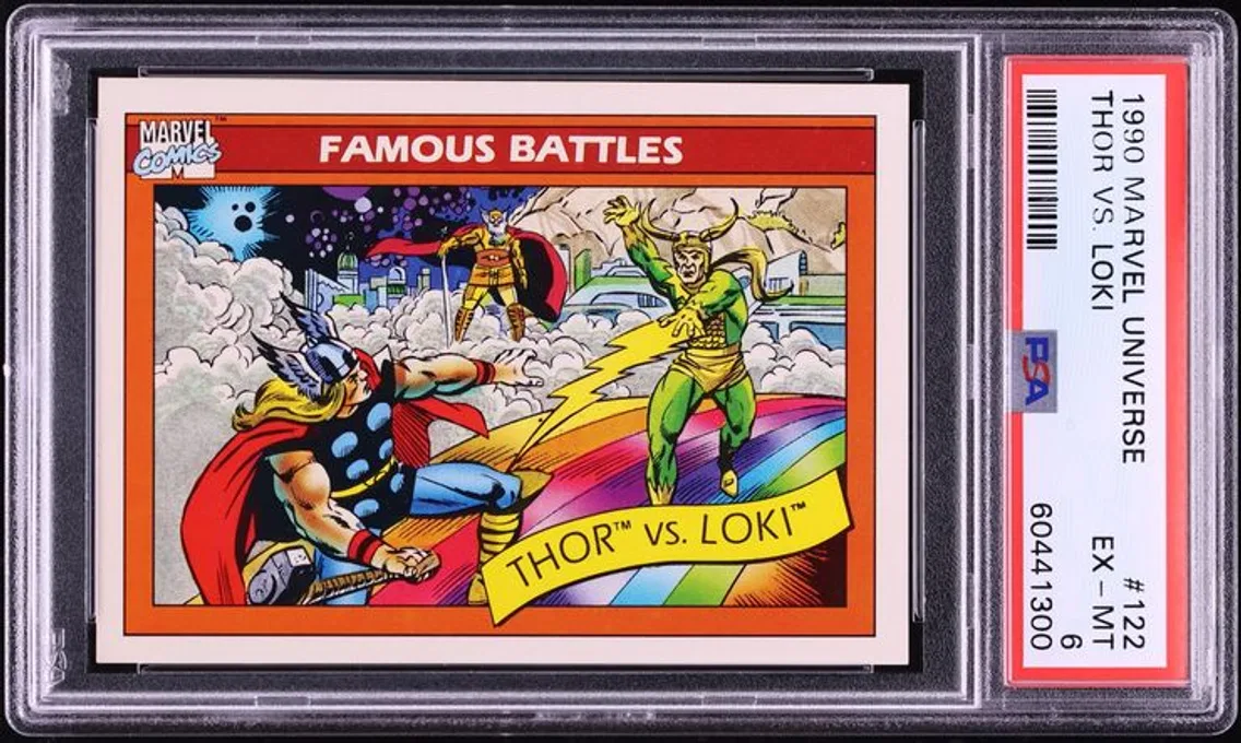 1990 #122 Impel Marvel Universe Thor Vs. Loki EXMT PSA 6