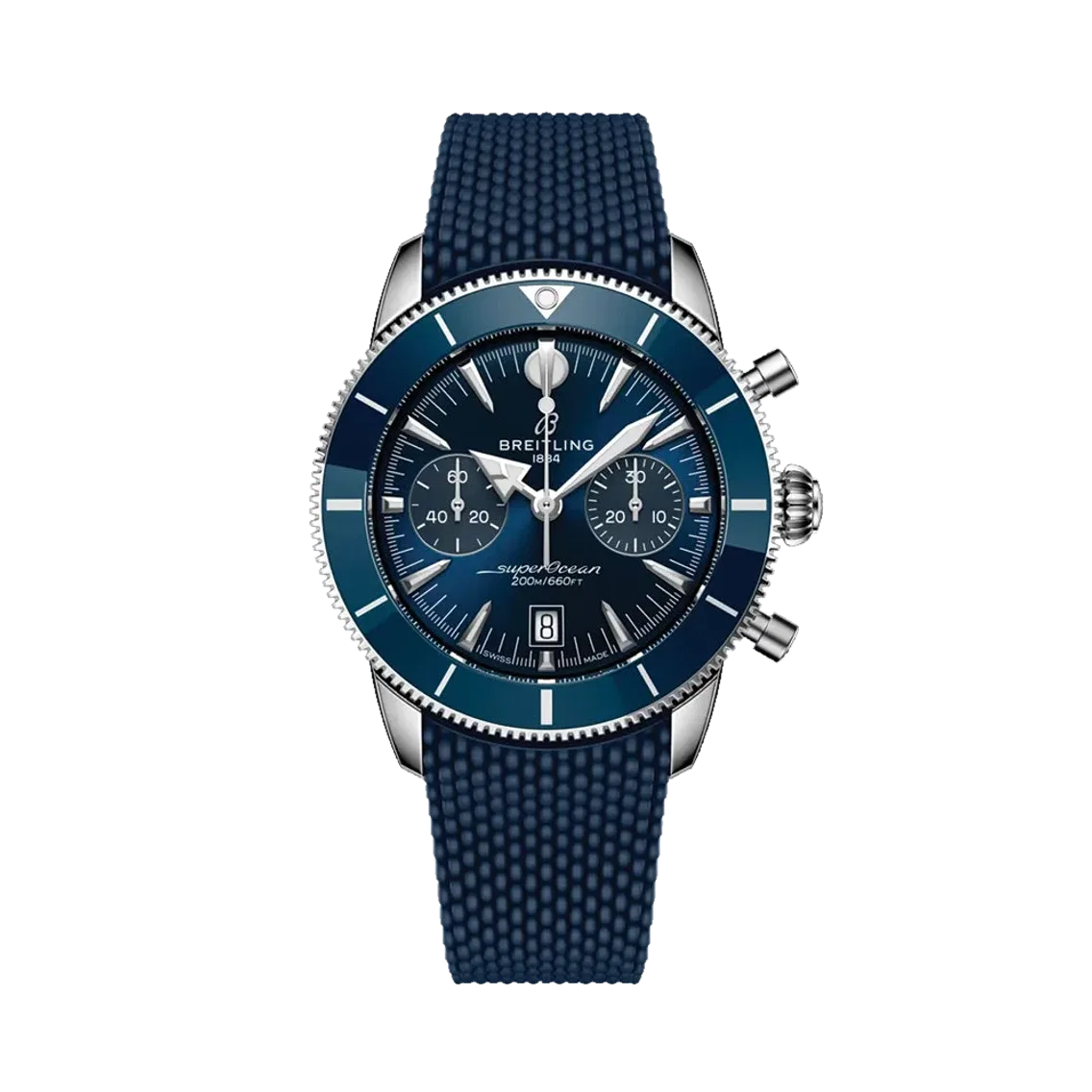 Breitling Superocean Heritage B01 Chronograph 42mm - Blue on Rubber Strap