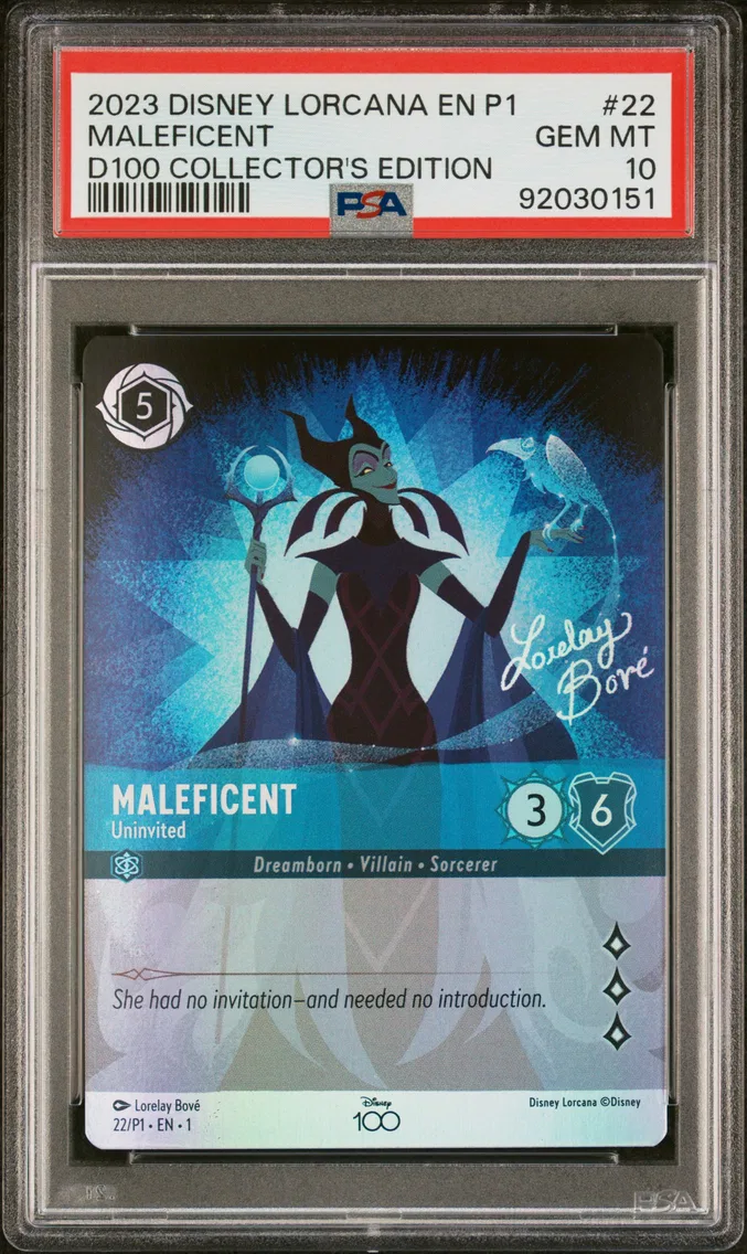 2023 #22 Maleficent - Uninvited PSA 10 Disney Lorcana EN P1-Promo